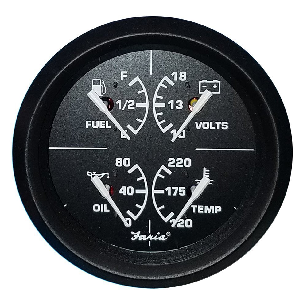 Faria Euro 4 Multi-Function Boat Gauge Dashboard Unit