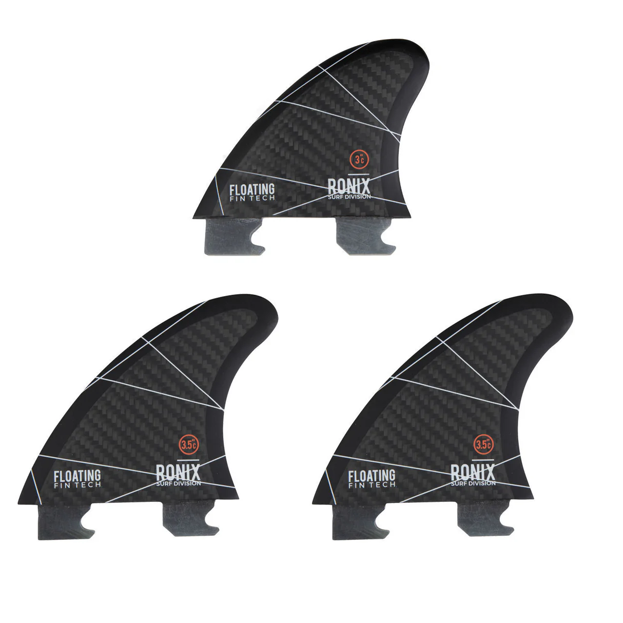 Ronix Floating Surf Fin-S Fiberglass – 3 Pack