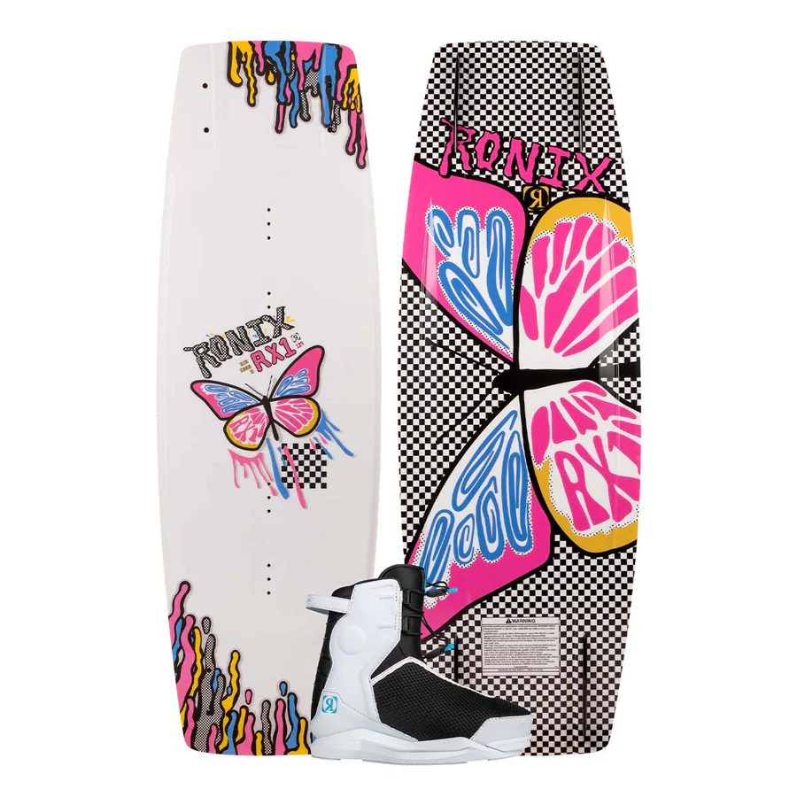 Ronix Girl’s RX1 Wakeboard w/ Kid’s Vision Pro Bindings