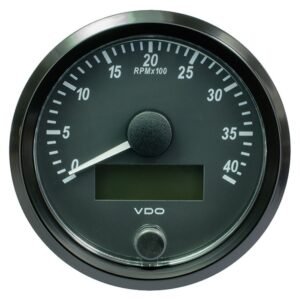VDO SingleViu 80mm (3-1/8) Tachometer – 4,000 RPM