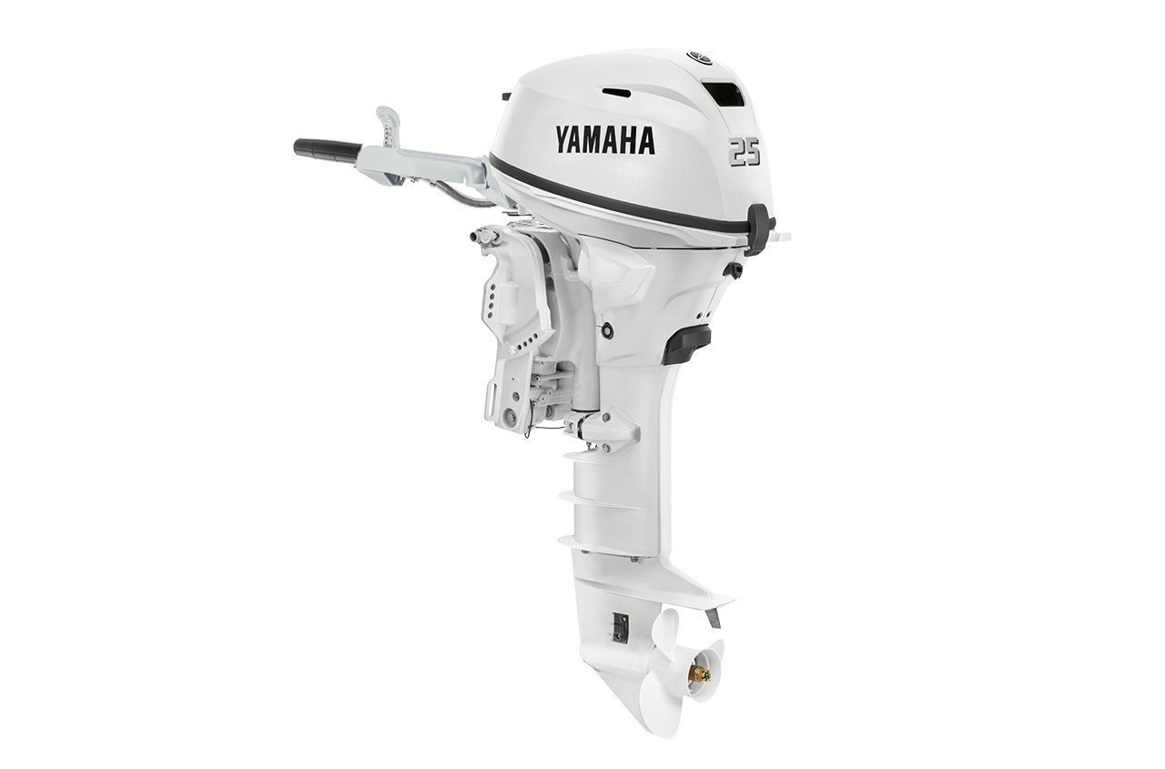Yamaha F25SWTHC2 25HP in White 15″ Shaft Tiller Electric & Manual Start
